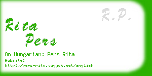 rita pers business card